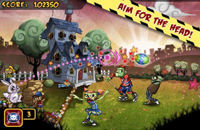 Gameplay screenshots of the Zombie Scramble for iPad, iPhone or iPod.