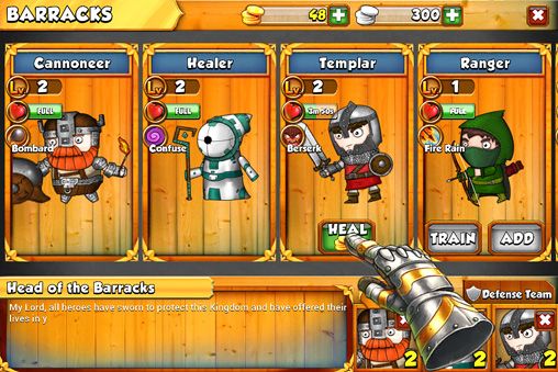 Gameplay screenshots of the Band of heroes for iPad, iPhone or iPod.