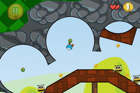 Gameplay screenshots of the Bouncy mouse for iPad, iPhone or iPod.