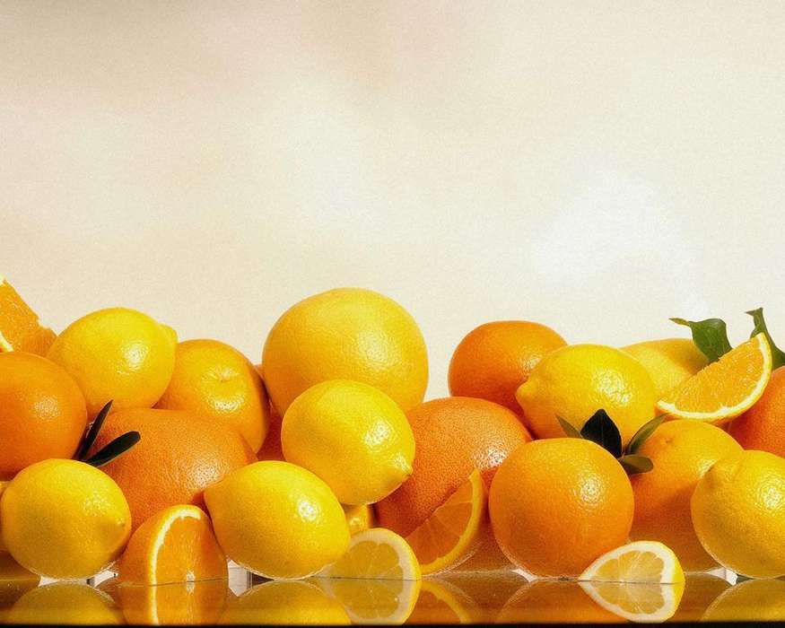 Fruits, Food, Lemons, Oranges